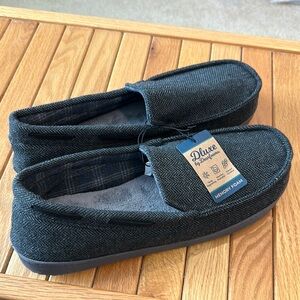 Men's Dearfoams Dark Gray Slippers NWT